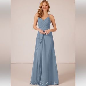 Azazie Dawn dusty blue